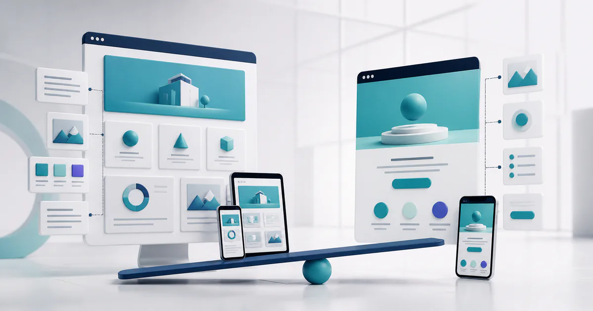 Site de prezentare vs landing page: ce alegi — ghid CAB-IT Expert