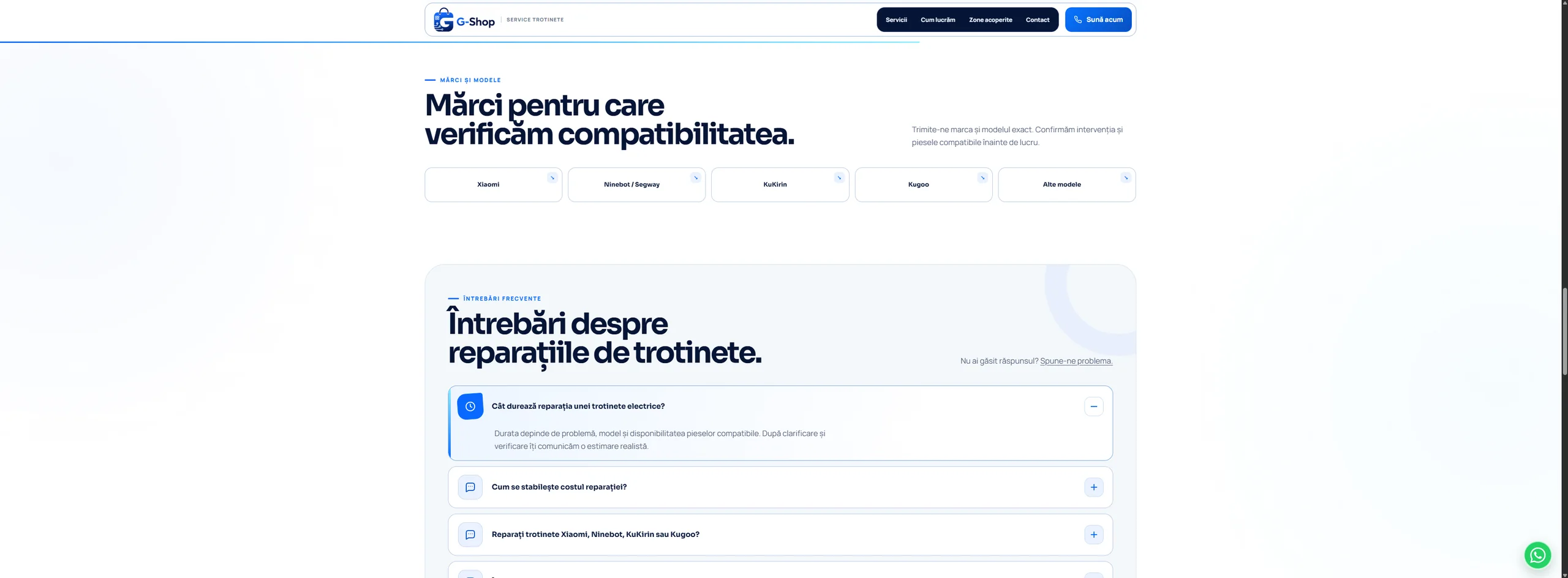 Mărci de trotinete compatibile și întrebări frecvente pe G-Shop