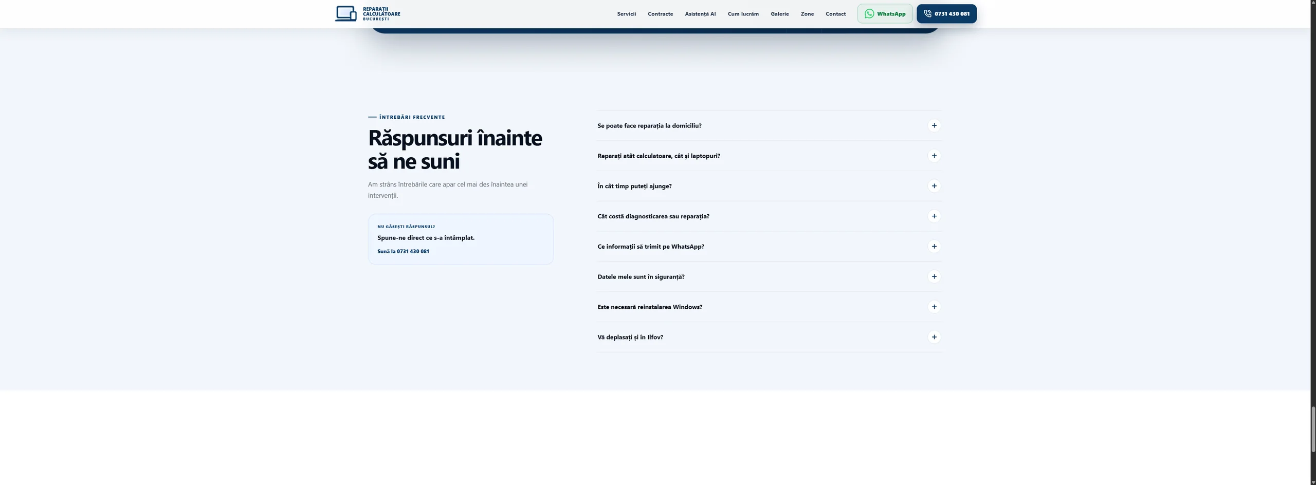 Întrebări frecvente optimizate SEO despre reparații calculatoare la domiciliu